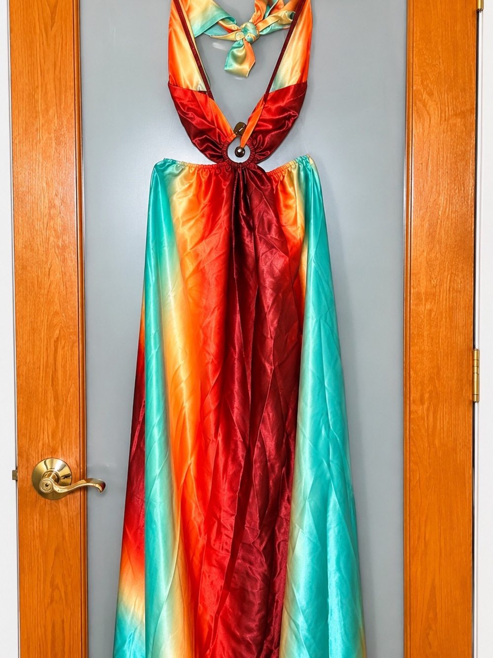 Commense Sunset Ombre Cutout Maxi Dress NWT Size M - Picture 6 of 8